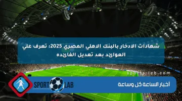 شهادات الادخار بالبنك الأهلي المصري 2025: تعرف على العوائد بعد تعديل الفائدة